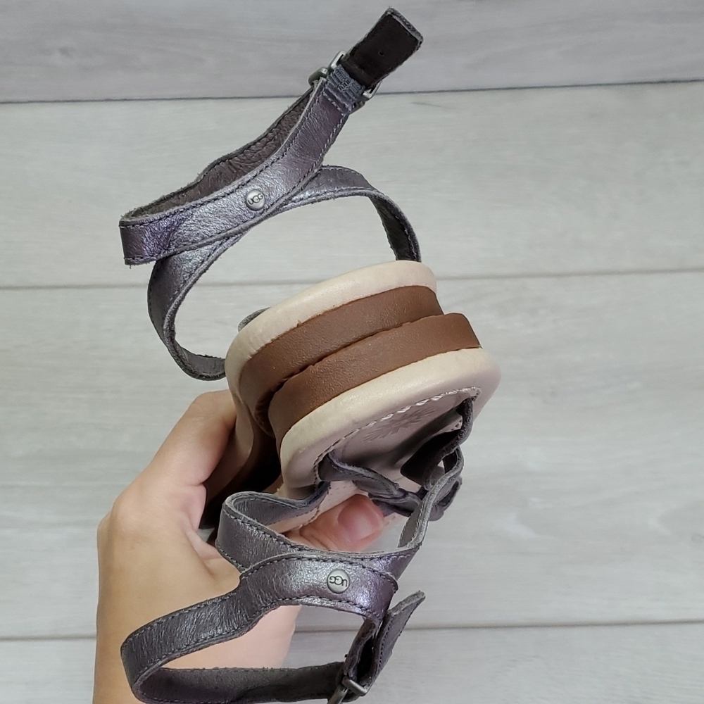 Ugg Women Ankle Leather T Strap Comfort Sandals shoes sz 6 - Picture 5 of 11